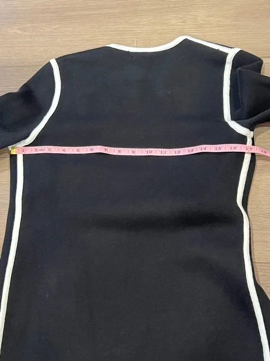 Chico's US Size 2 Black Gray Reversible Cardigan Sweater Chico’s Size 00 XS - Picture 11 of 12